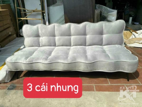 Sofa bed nhung xám