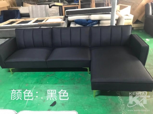 Sofa góc Chữ L đen 2012 (D275 x R150)